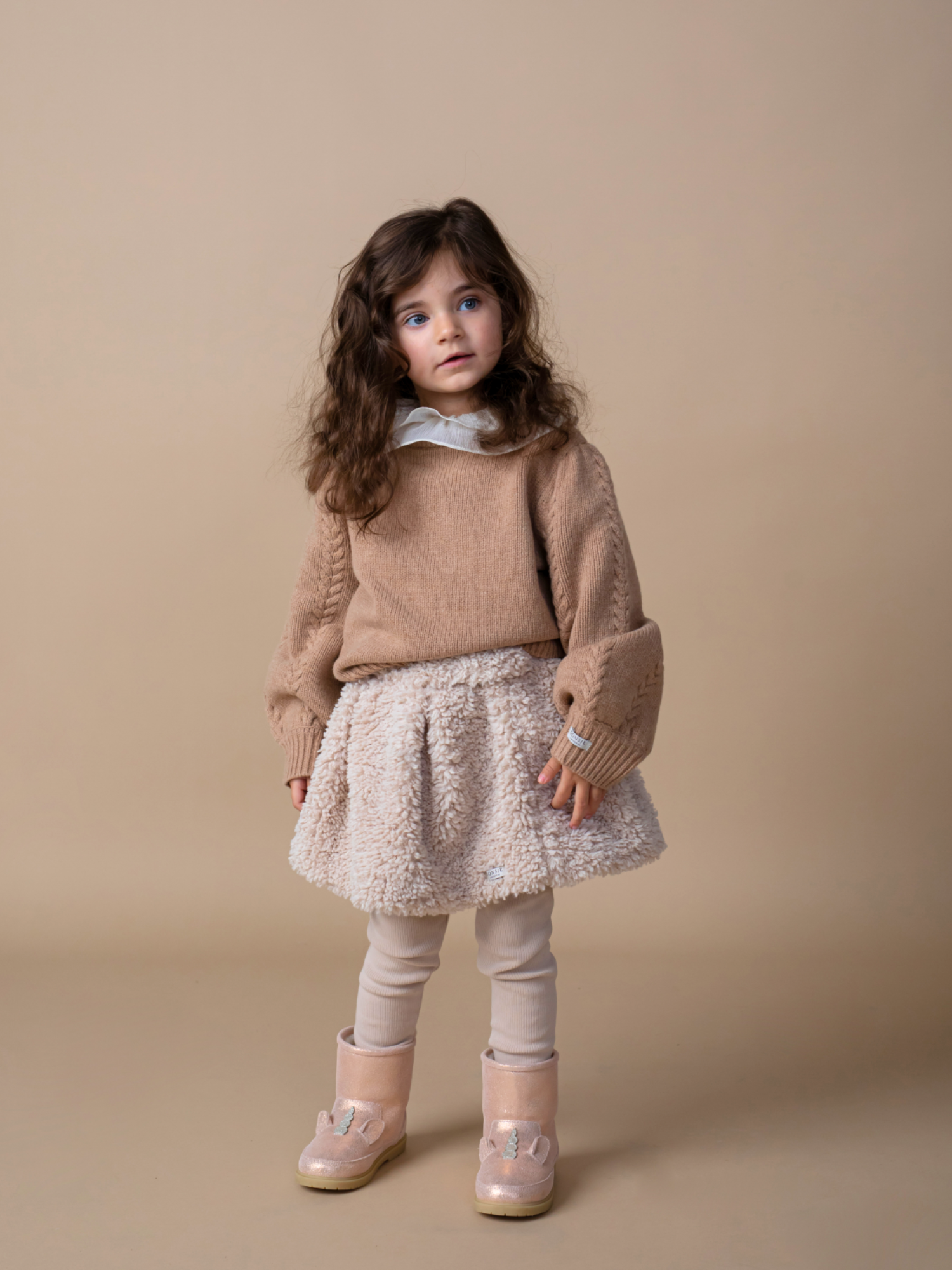 Donsje - sweter z wełny merino Kasine Merino Wool Sweater Hazelnut