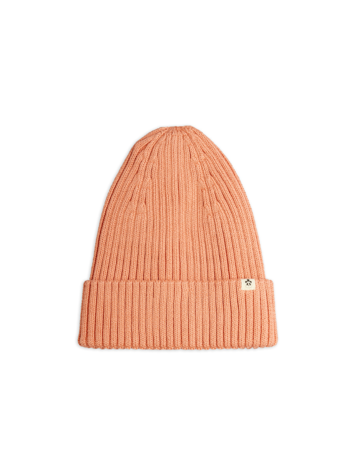 Mini Rodini - bawełniana czapka beanie różowa