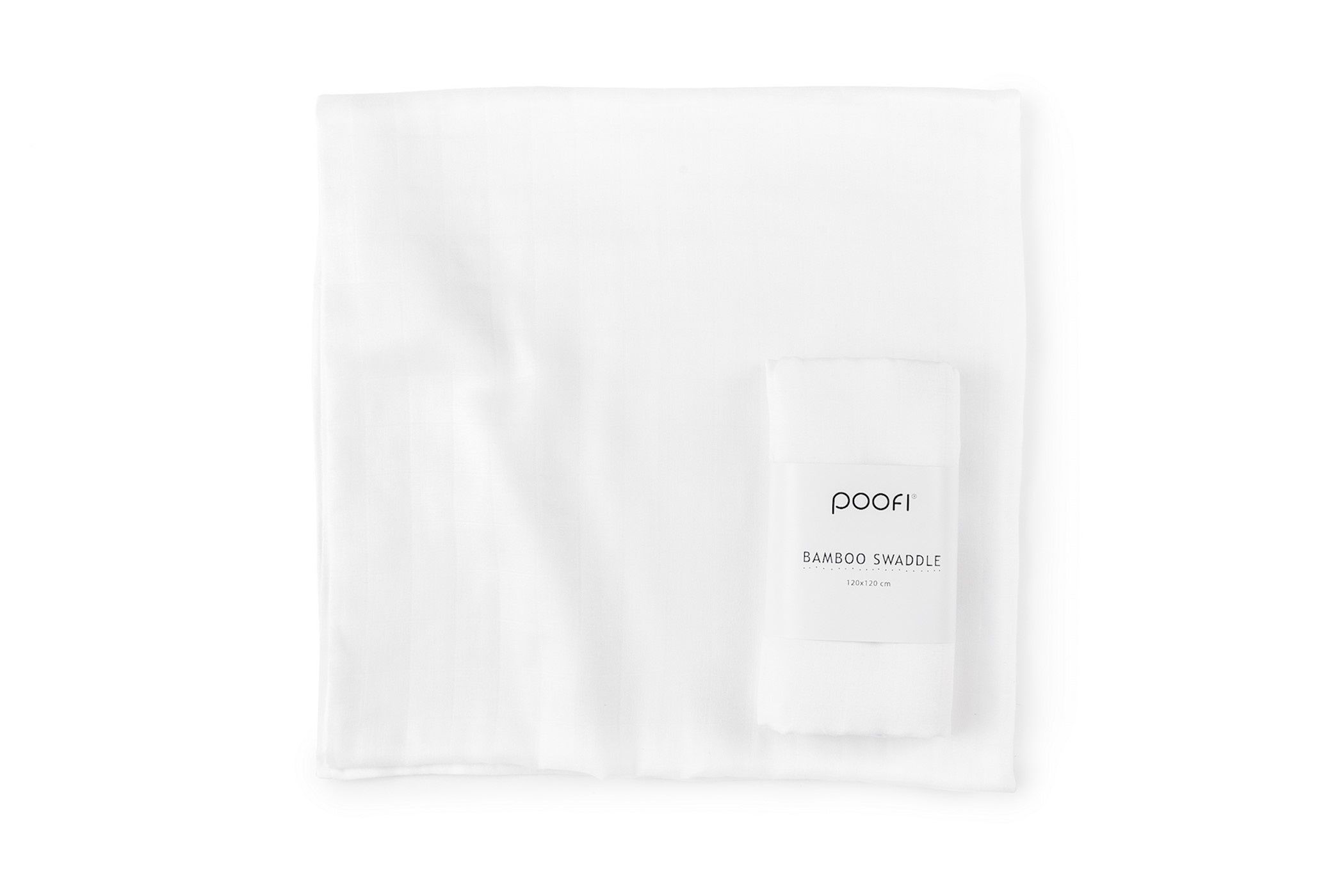 Poofi - otulacz bambusowy 120x120 Śmietanka