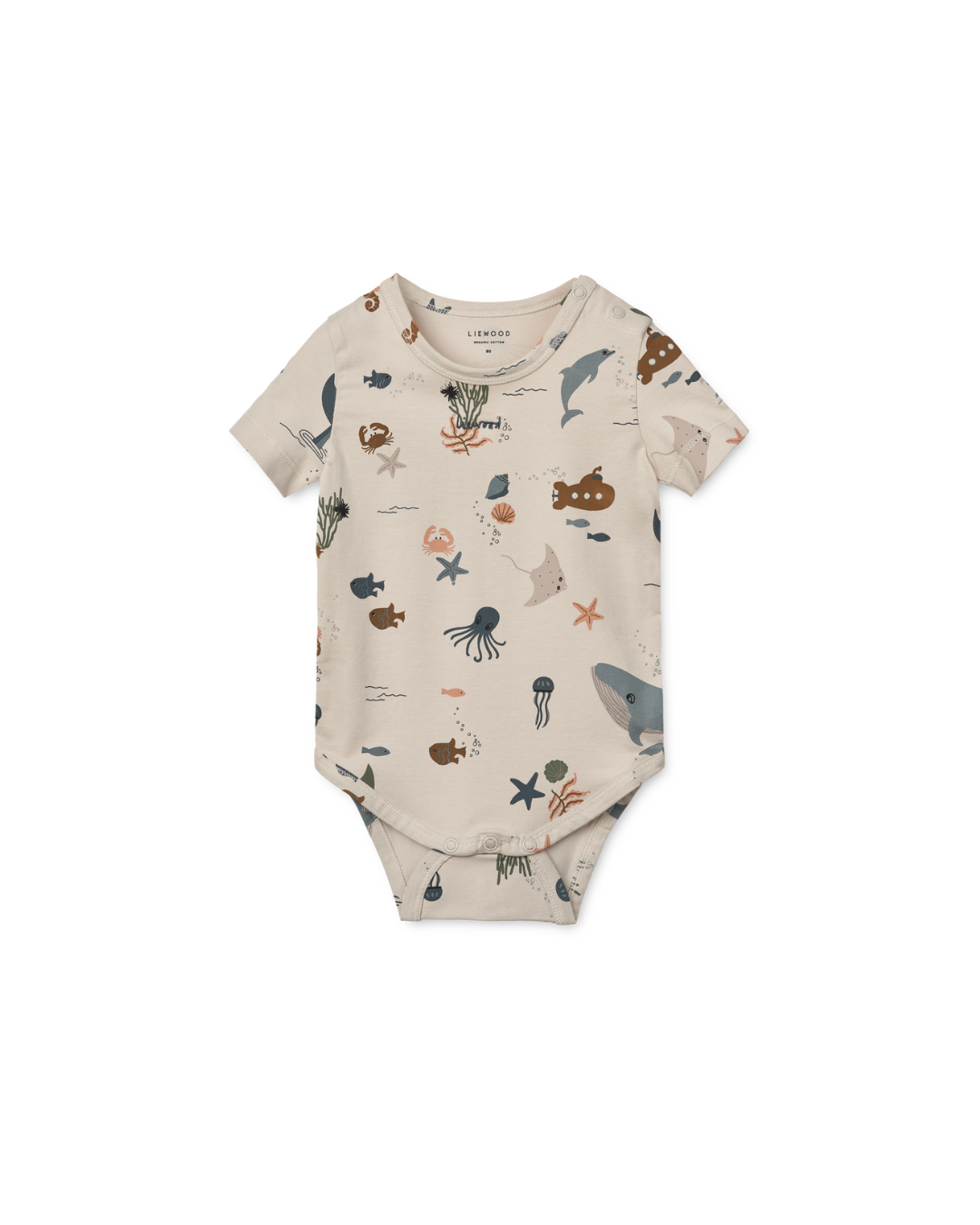 Liewood - body niemowlęce z krótkim rękawem Yanni Baby sea creature sandy Liewood - body niemowlęce z krótkim rękawem Yanni Baby sea creature sandy