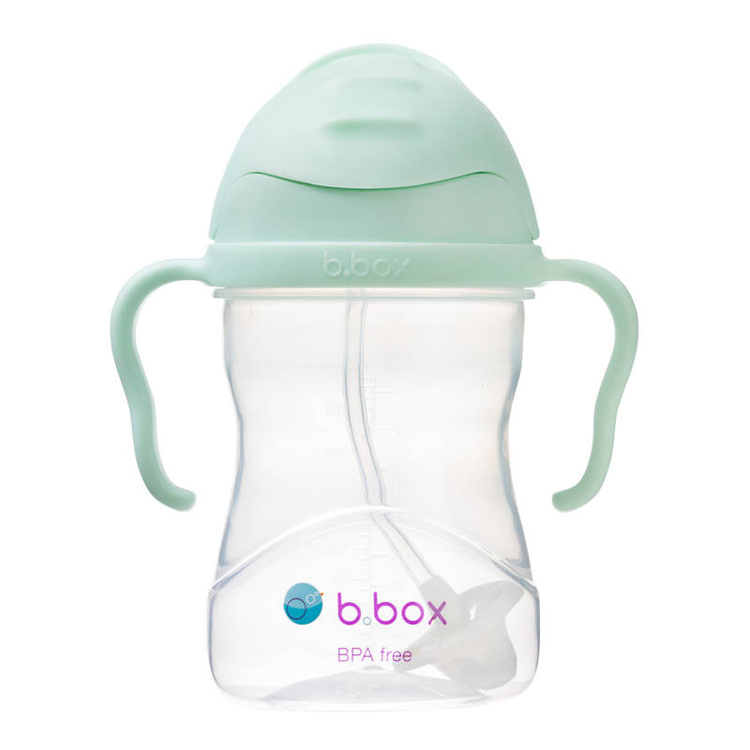 B.box - bidon dla dzieci - kubek niekapek ze słomką 240 ml Gelato Pistachio