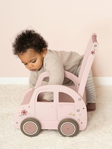 Wózeczek drewniany na zabawki Little Dutch Pink FSC Wózeczek drewniany na zabawki Little Dutch Pink FSC