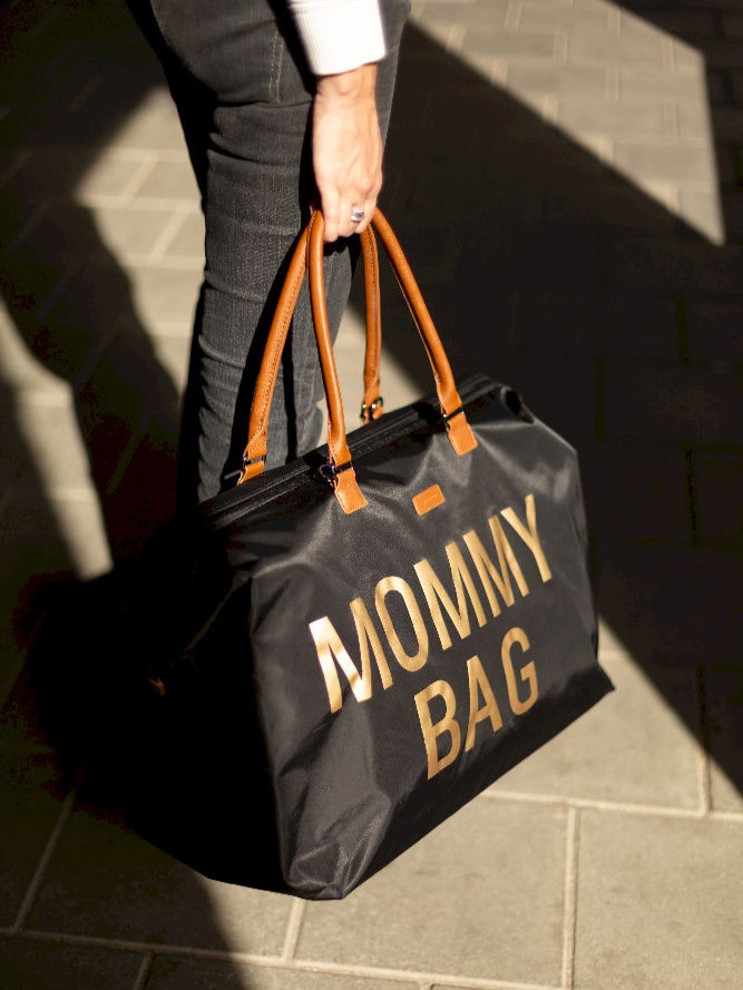 Childhome - Torba Mommy Bag Czarno-Złota