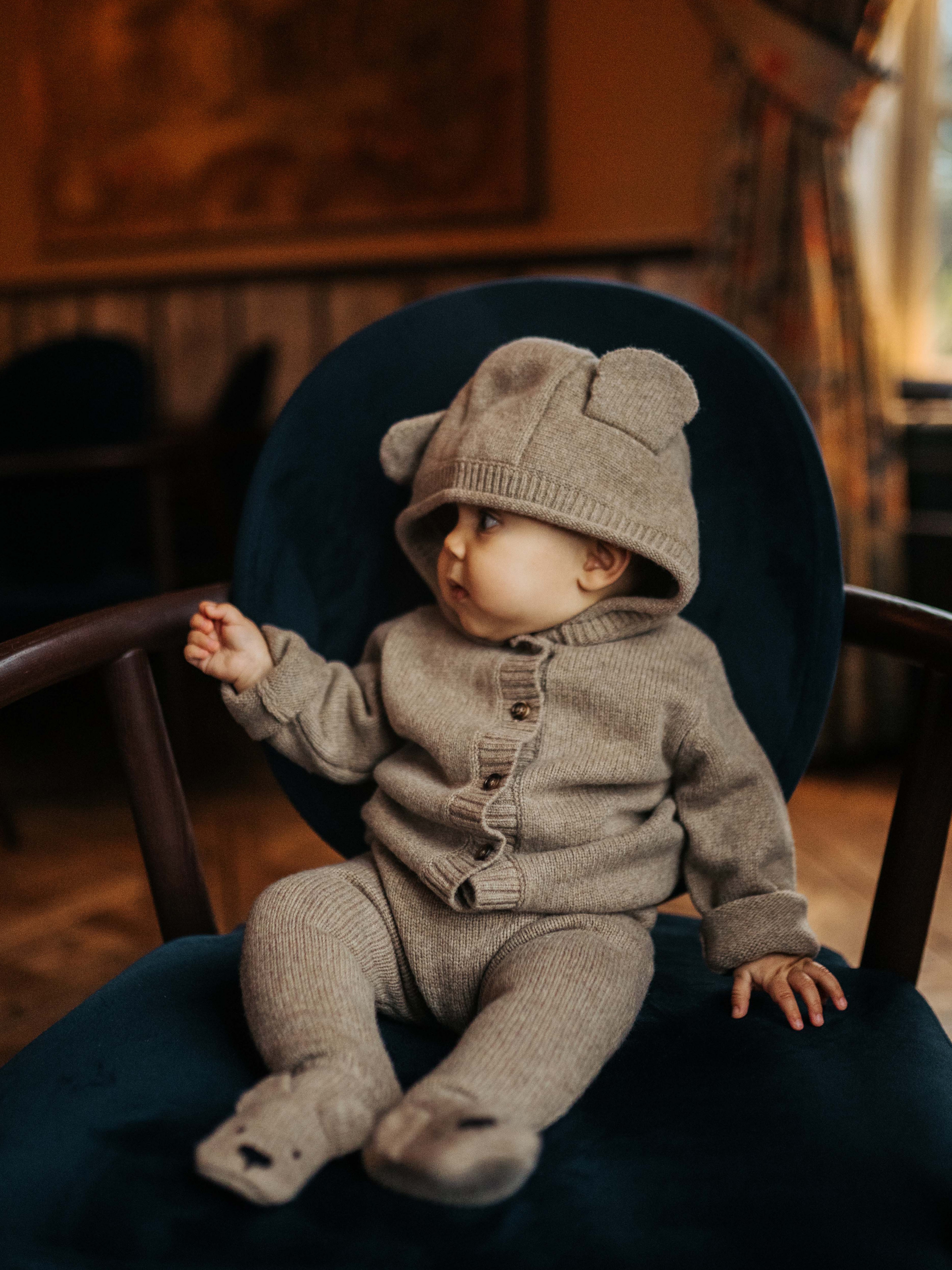 Donsje - kardigan niemowlęcy Brittan Merino Wool Bear
