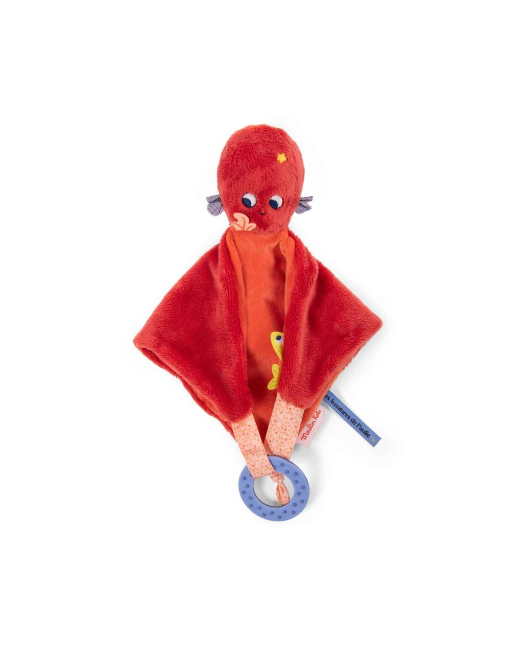 Moulin Roty - Maskotka / przytulaczek z gryzakiem Ośmiornica 27 cm