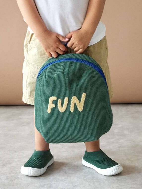 Lassig - plecak mini sztruks Little Gang Fun Ocean Green