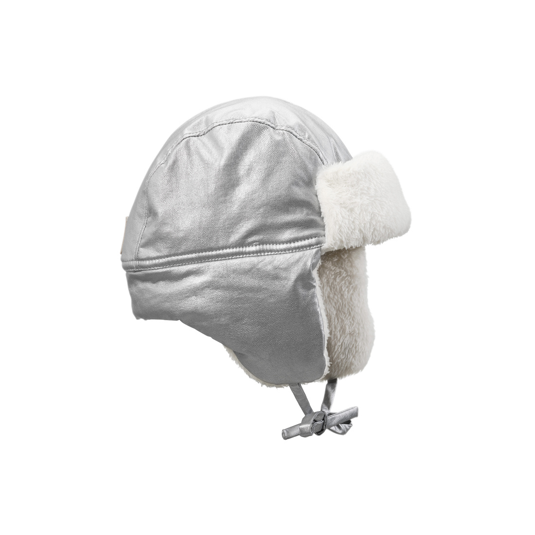 Elodie Details - ciepła zimowa czapka dziecięca wiązana Winter Bonet Silver Sheen