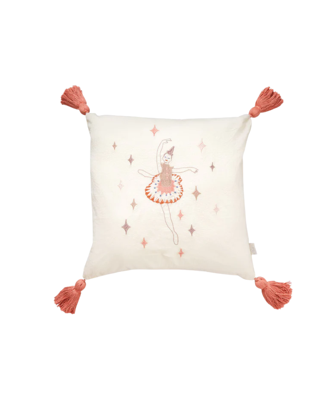 Cam Cam Copenhagen - poduszka haftowana z frędzlami OCS Ballerina Cam Cam Copenhagen - poduszka haftowana z frędzlami OCS Ballerina