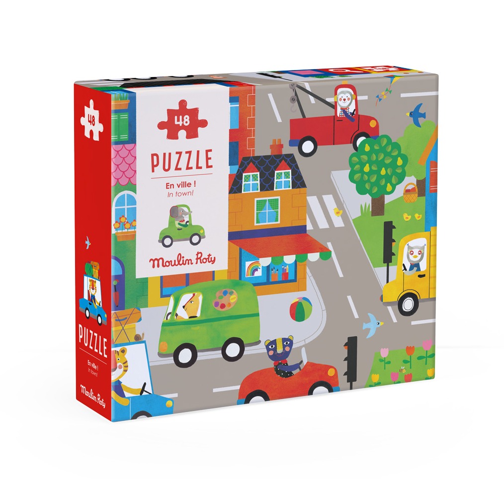 Moulin Roty - puzzle 48 elementów W mieście