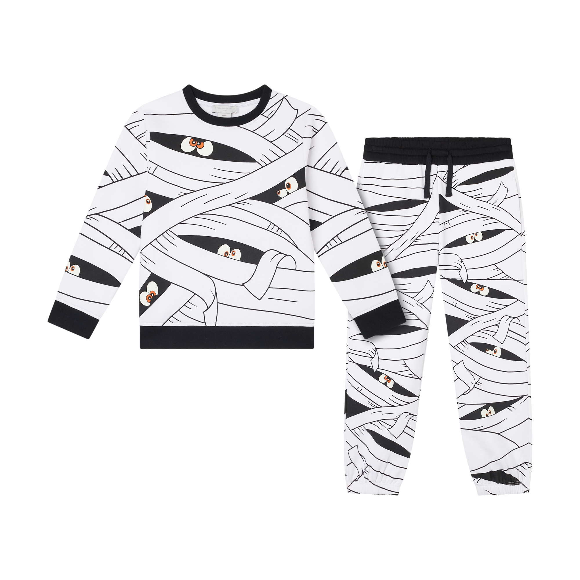 Stella McCartney - dres bawełniany na Halloween dla chłopca Mumia