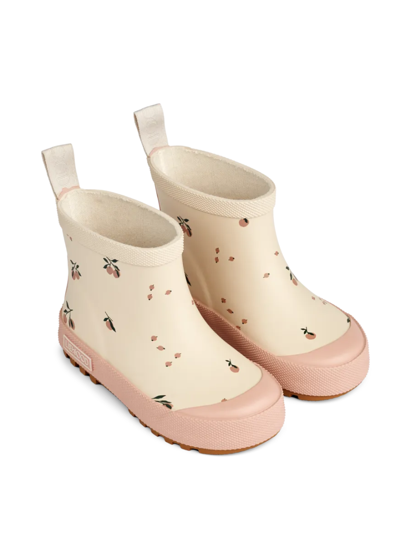 Liewood - kalosze przeciwdeszczowe dziecięce Tekla Printed Rainboot Sea Shell Peach