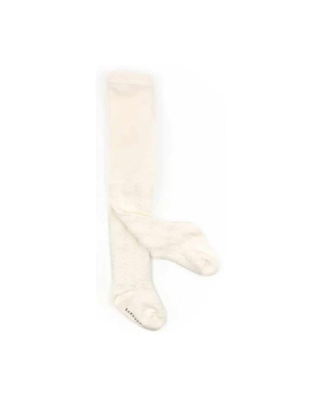 Bamboom - bambusowe rajstopy z ażurowym wzorem kremowe