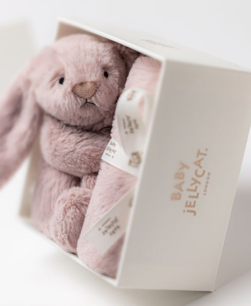 Jellycat - Króliczek LUX Szmatka Przytulanka 34 cm Pudrowy róż