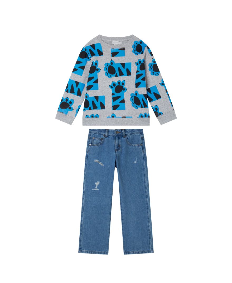 Stella McCartney - stylizacja jeansowa dla chłopca Cat Paws