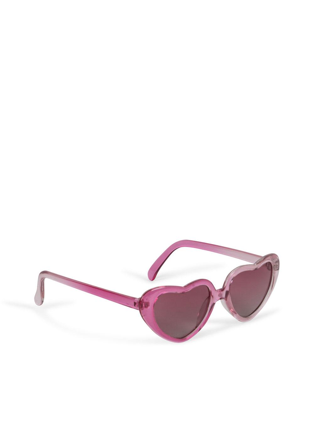 Konges Sløjd - okulary przeciwsłoneczne serduszka Baby Heart Pink Multi