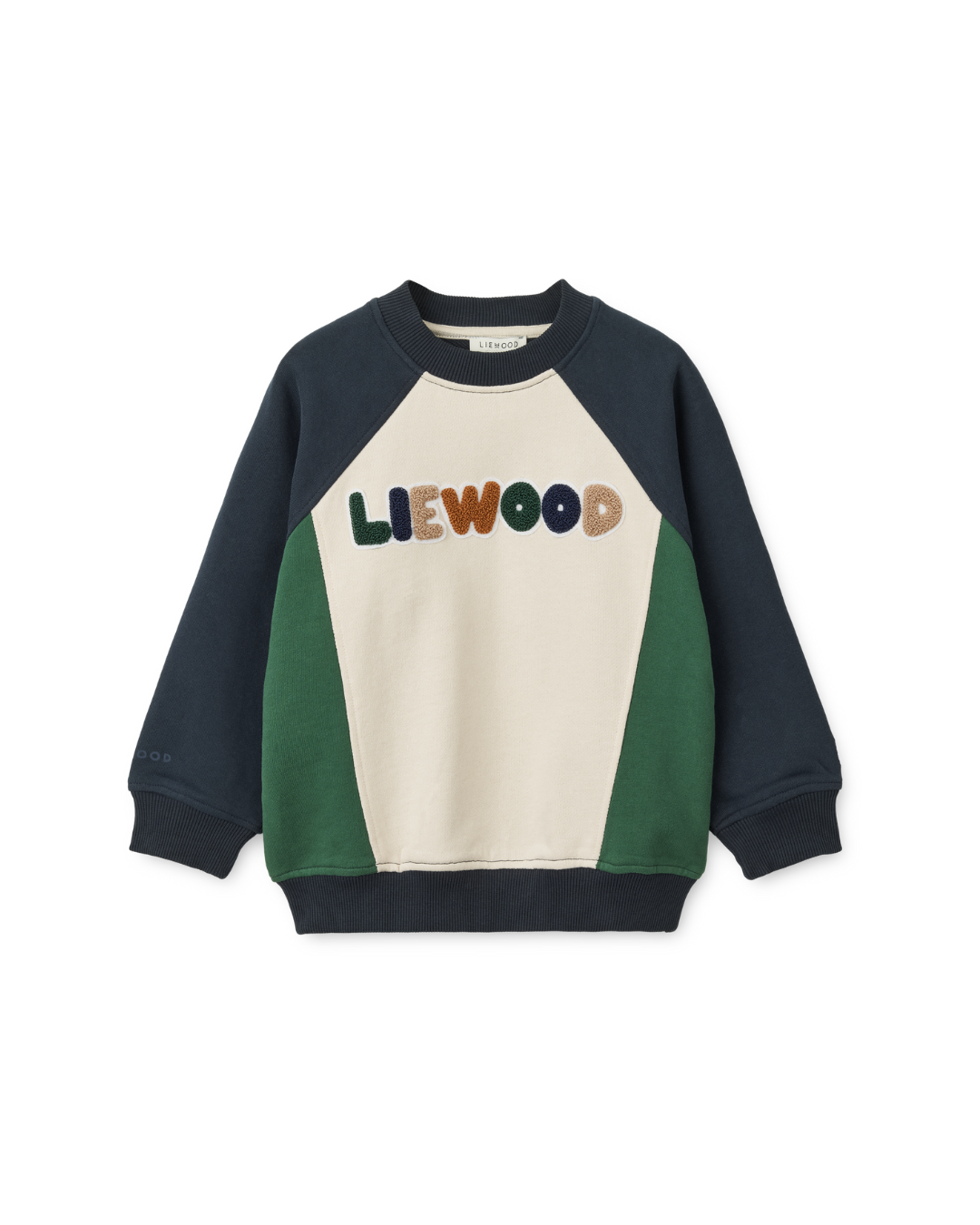 Liewood - bluza bawełniana dziecięca Aude Placement Sweatshirt Sandy
