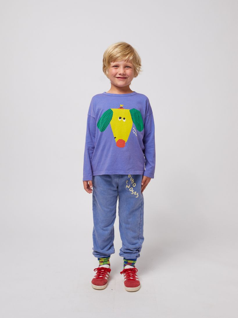 BOBO CHOSES - spodnie do joggingu blue niebieskie 