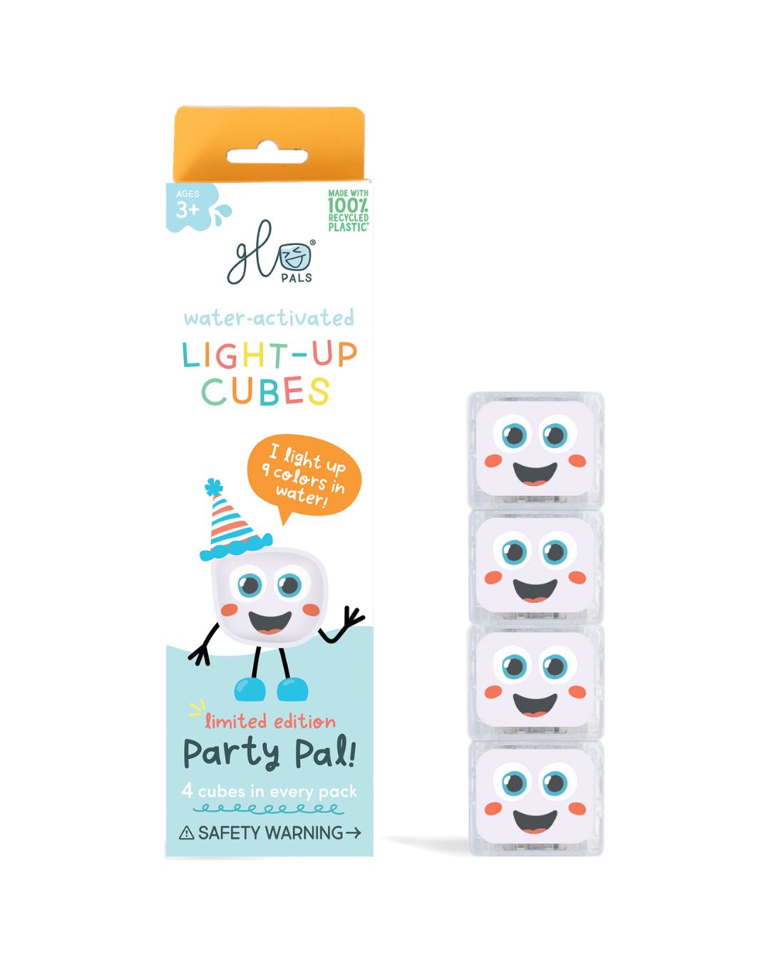 Glo Pals - zabawka do kąpieli kostki sensoryczne świecące w wodzie Party Pal
