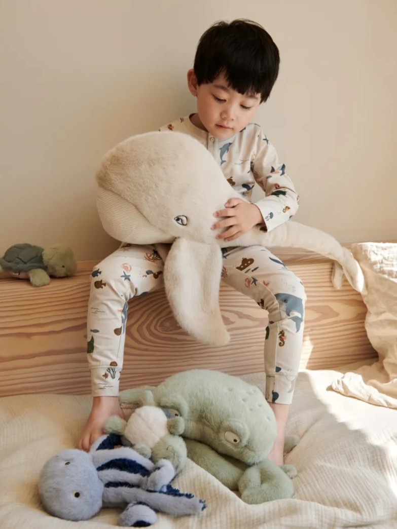 Liewood - przytulanka niemowlęca ośmiornica Binnie Octopus Teddy pale tuscany