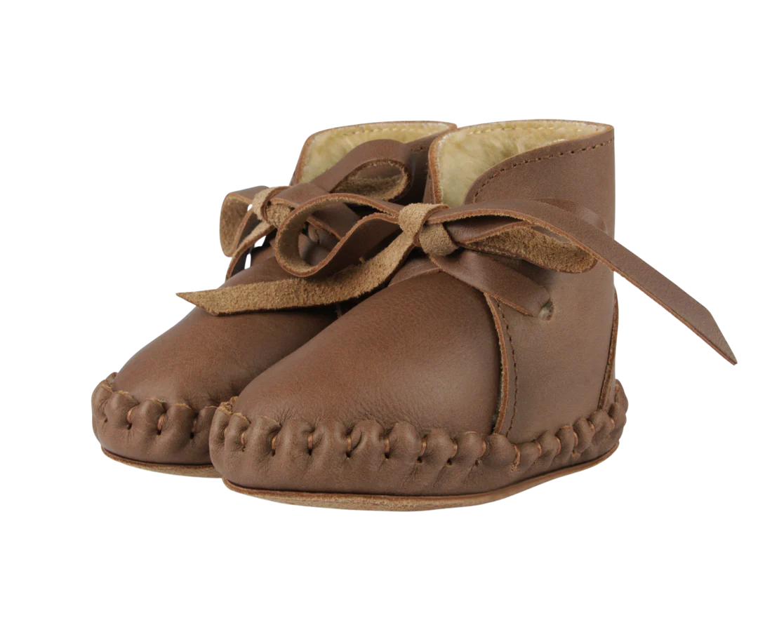 Donsje - buciki dziecięce Pina Classic Booties Cognac Classic Leather