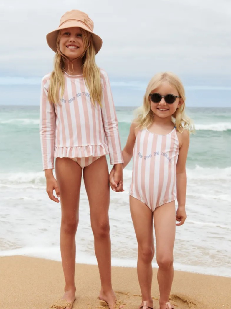 Liewood - zestaw do pływania UV Dagny stripe sorbet rose creme de la creme