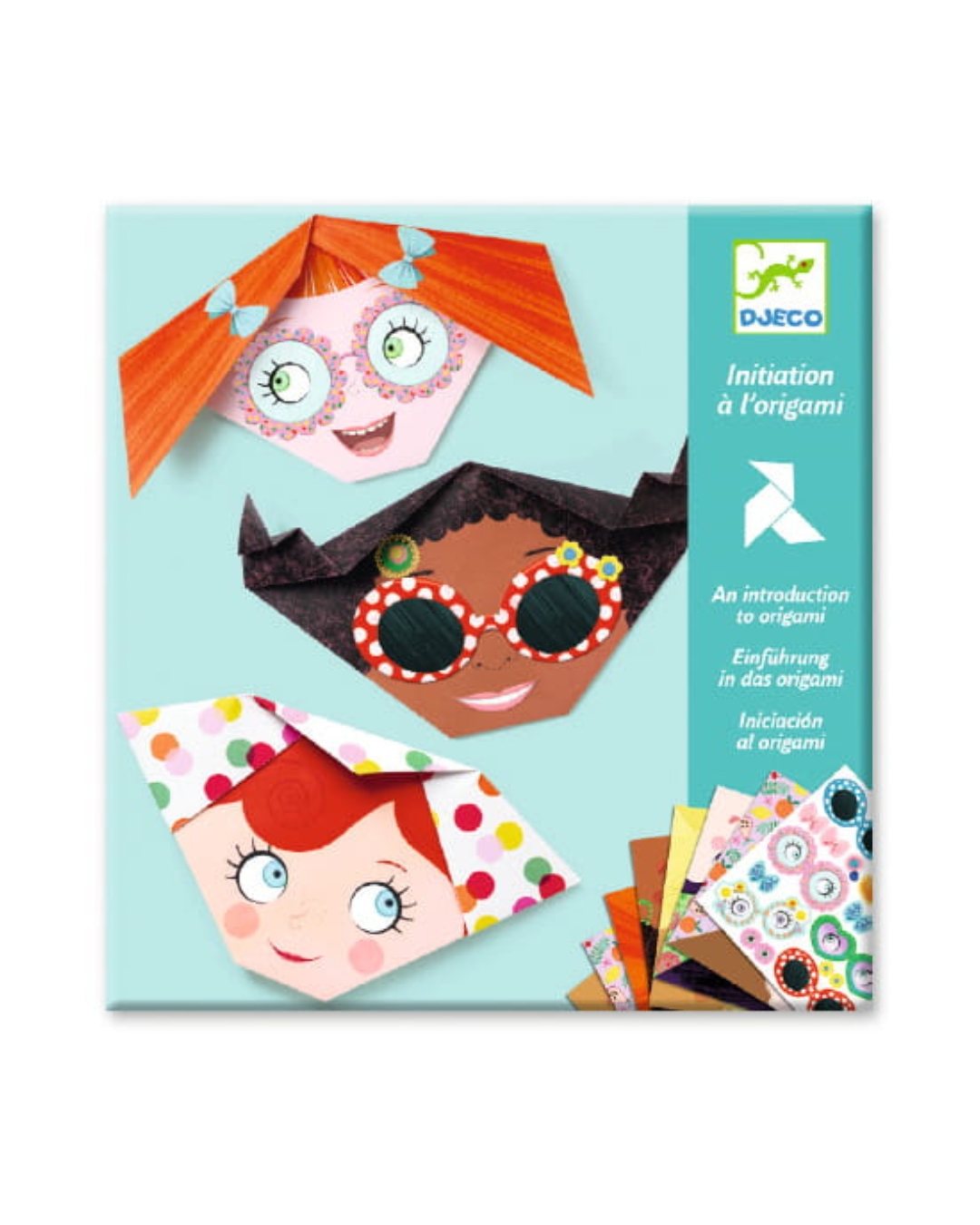 Djeco - origami dla dzieci z naklejkami Wesołe Twarze Djeco - origami dla dzieci z naklejkami Wesołe Twarze