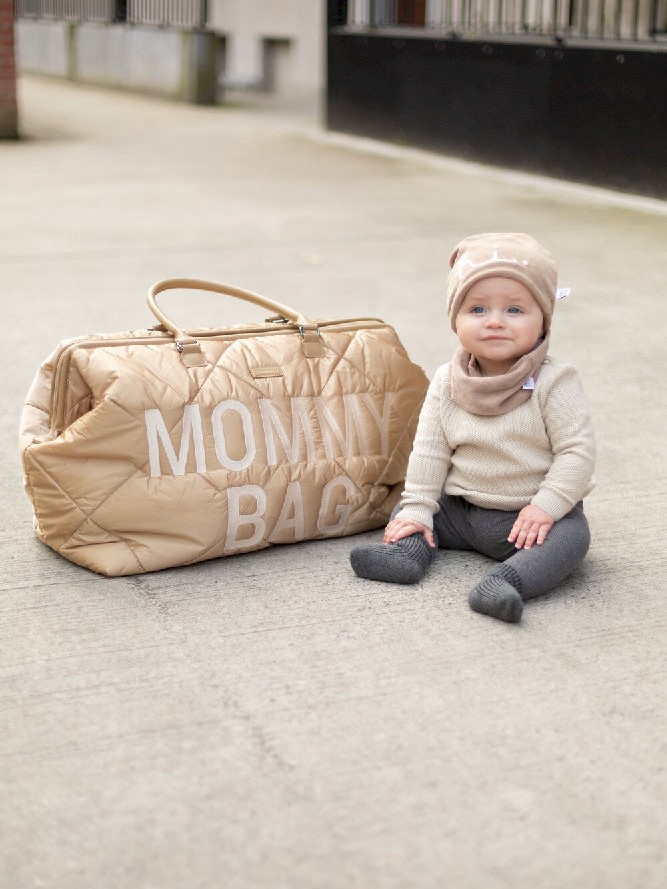 Childhome - Torba Mommy Bag Pikowana Beżowa
