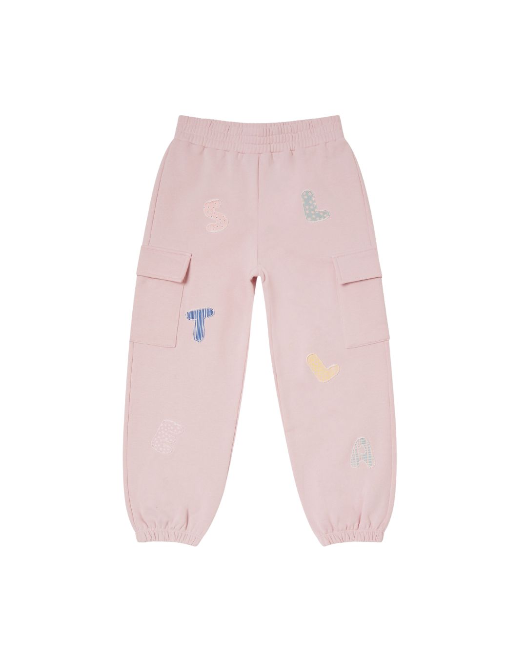 Stella McCartney - bawełniane spodnie dresowe cargo z naszywkami STELLA