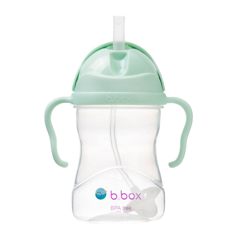 B.box - bidon dla dzieci - kubek niekapek ze słomką 240 ml Gelato Pistachio