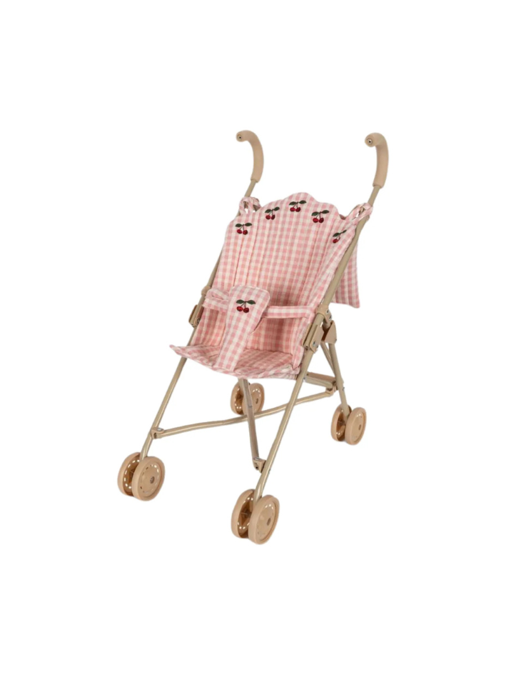 Konges Sløjd - wózek dla lalek parasolka Doll Stroller Powder Pink Check