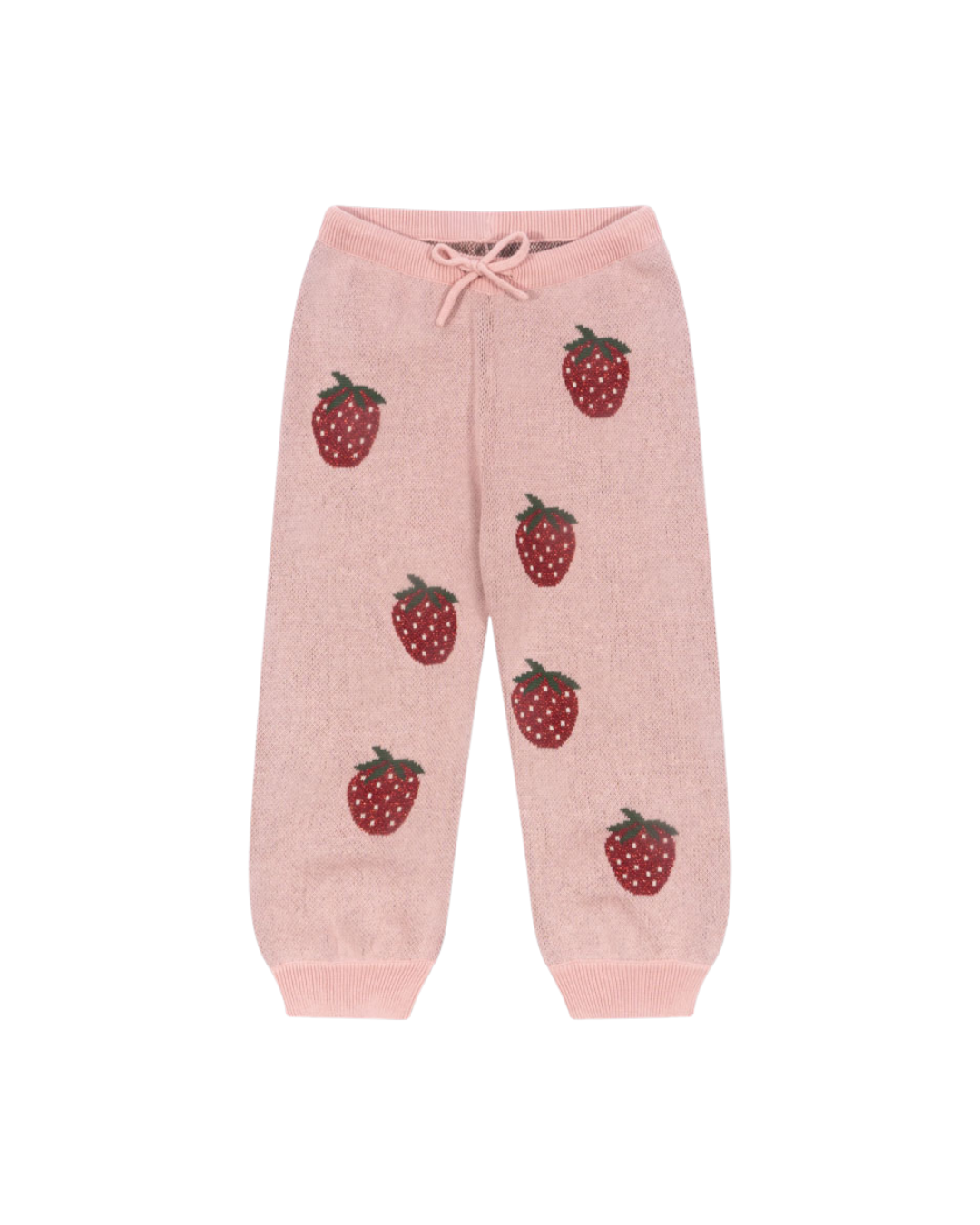 Konges Sløjd - spodnie dziewczęce Lapis Lurex Knit Pants Strawberry