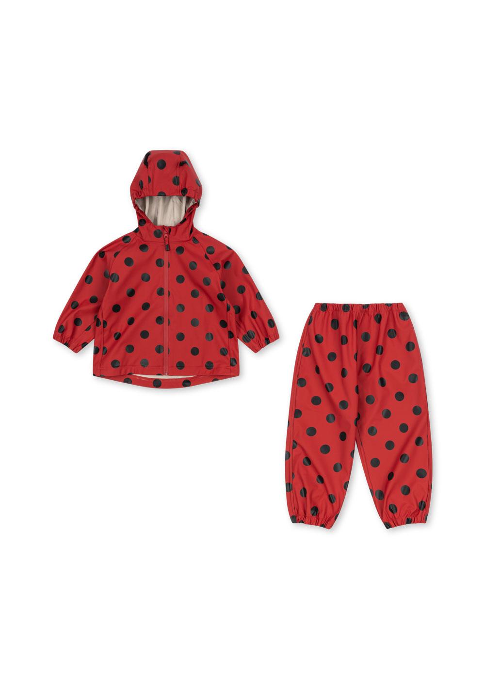 Konges Sløjd - zestaw przeciwdeszczowy Cinelle Rain Set Lady Dot