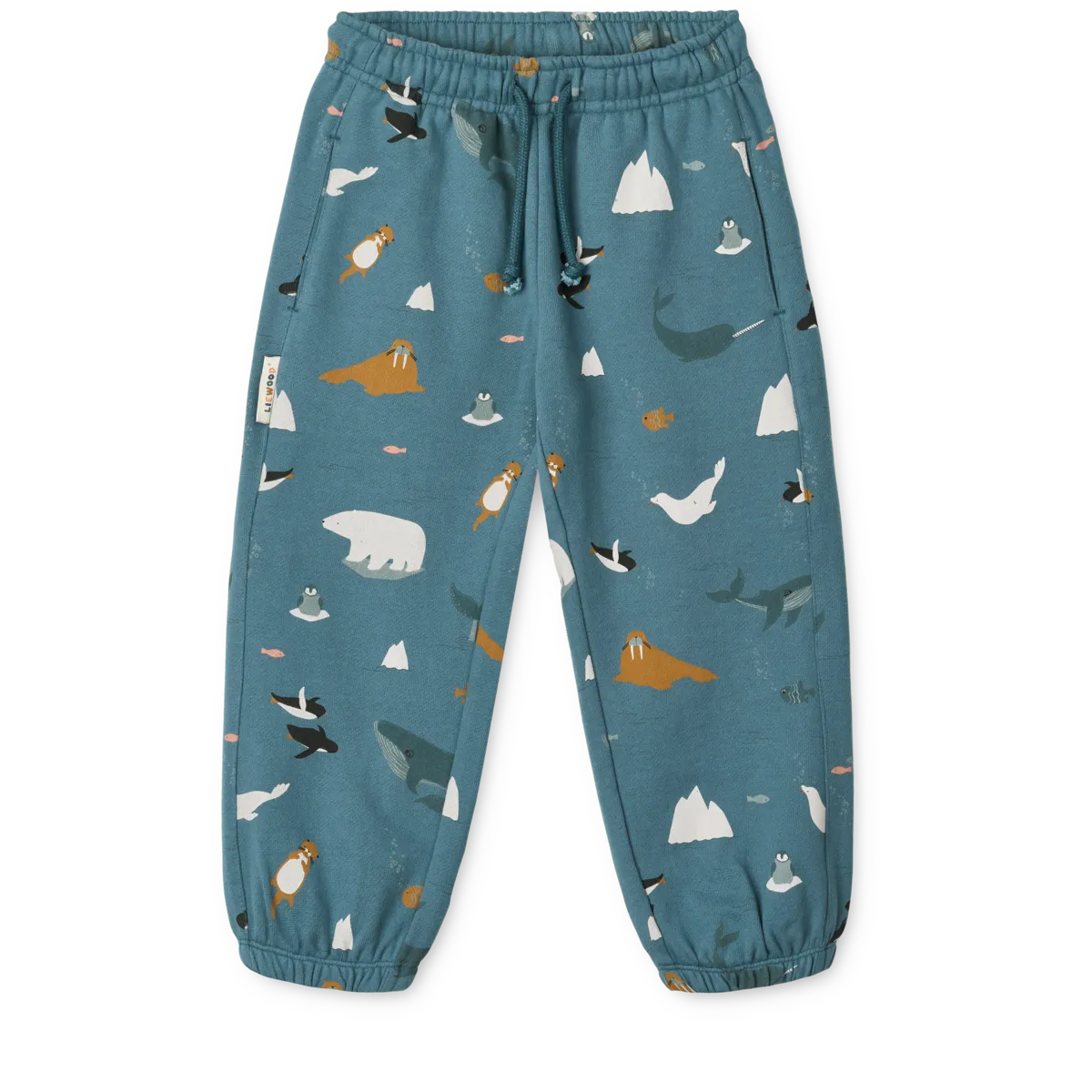 Liewood - spodnie dresowe Arlo Printed Sweatpants Arctic Sea / Ocean View