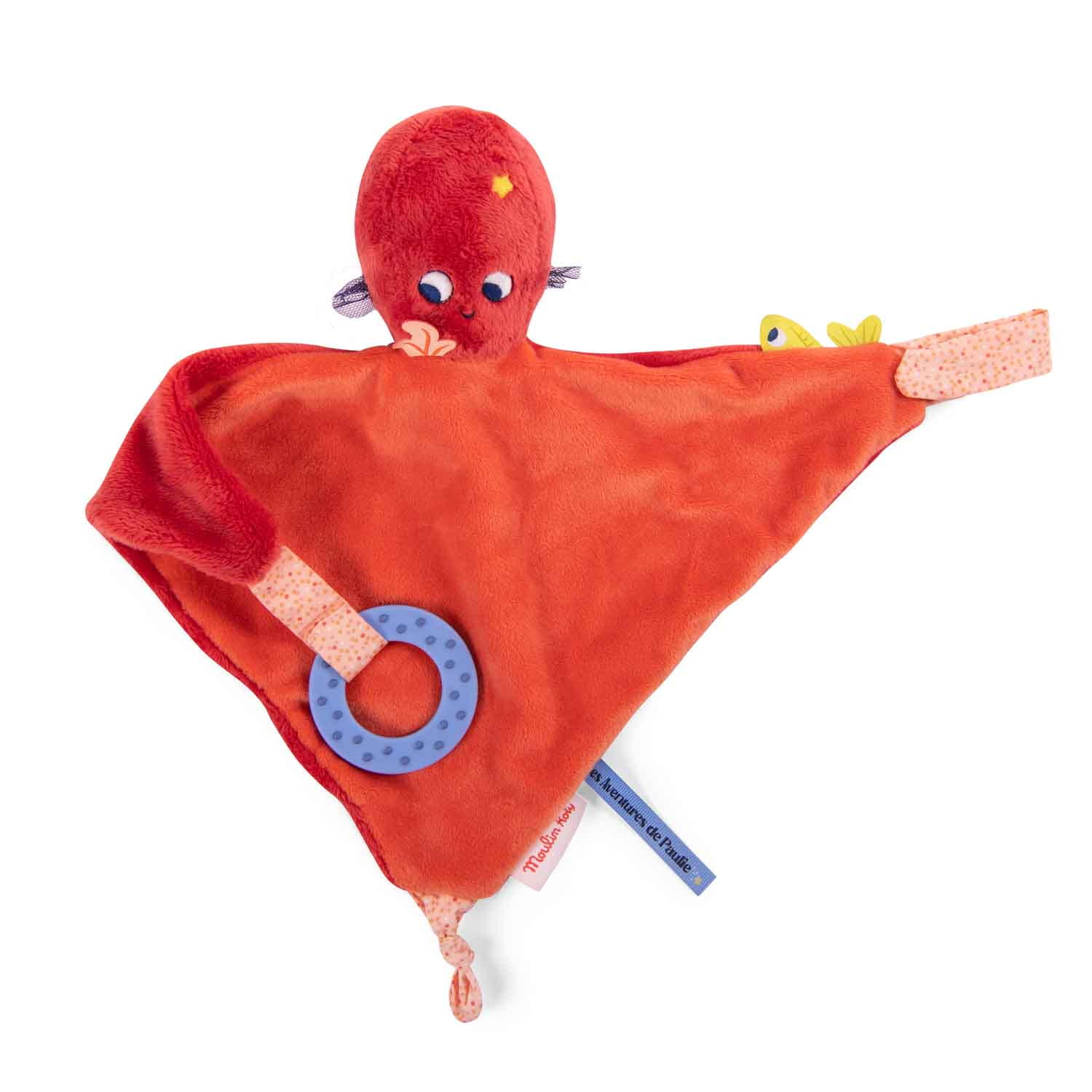 Moulin Roty - Maskotka / przytulaczek z gryzakiem Ośmiornica 27 cm