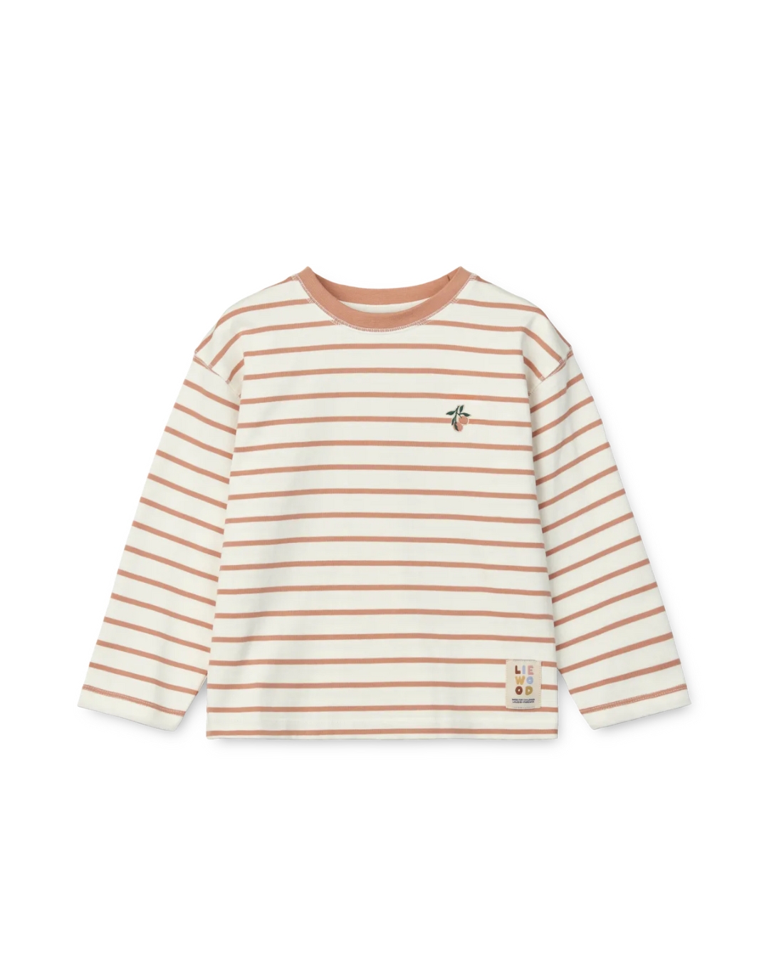 Liewood - koszulka z długim rękawem Tyler Stripe Tuscany rose Creme de la creme
