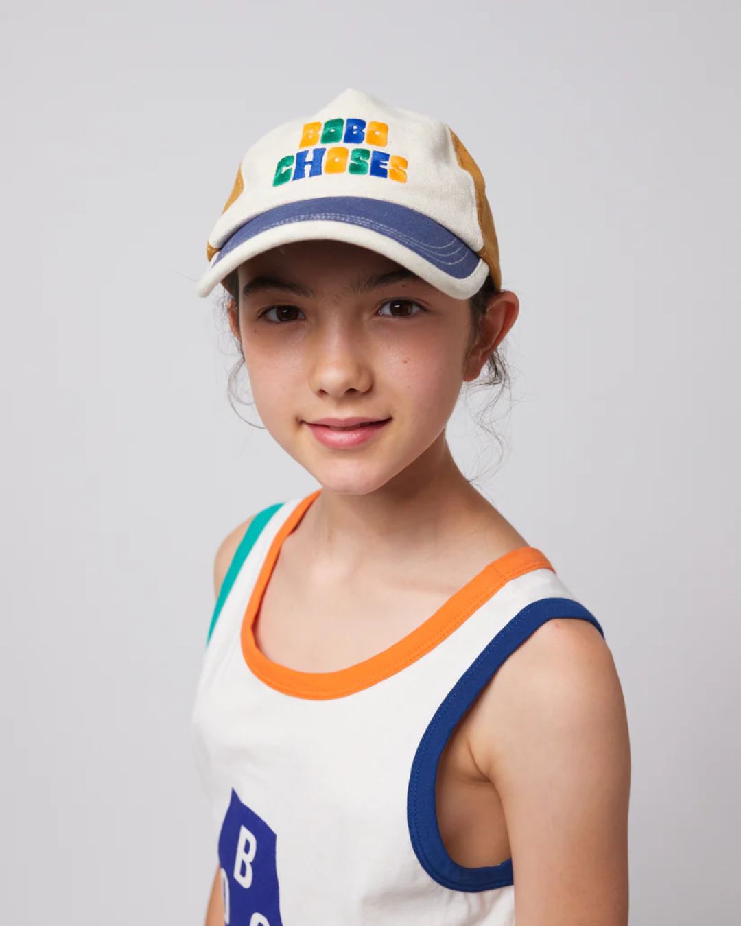 BOBO CHOSES - czapka z daszkiem dziecięca Color Block multicolor