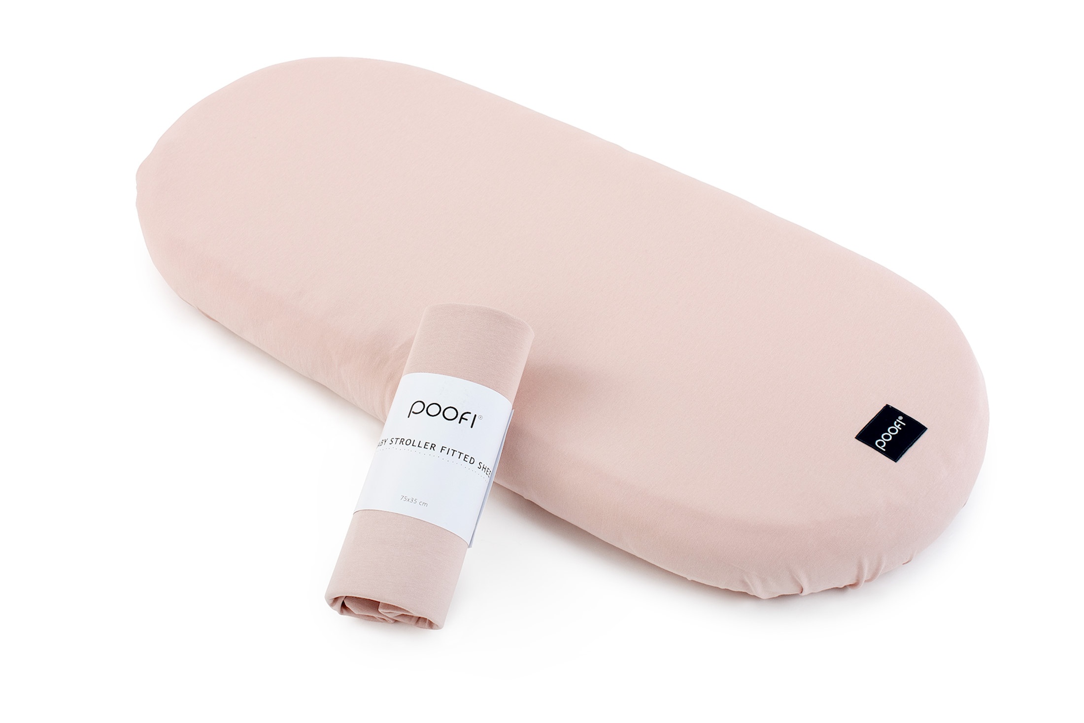 Poofi - prześcieradło do wózka Organic Pudrowy