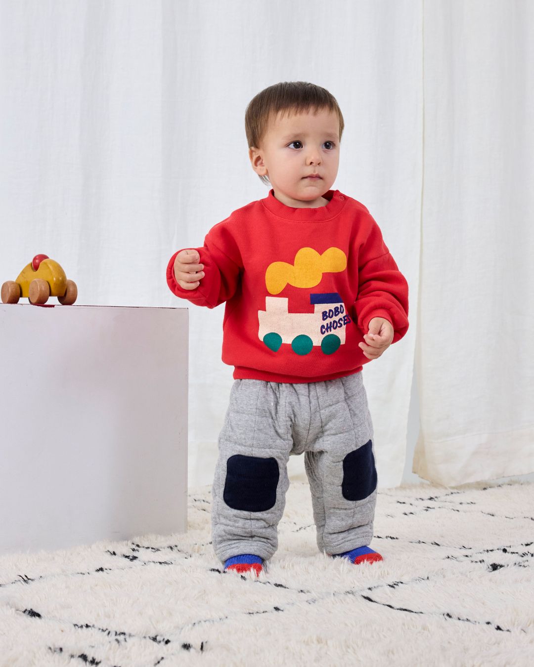 BOBO CHOSES - spodnie dresowe niemowlęce Quilted Jogging Pants