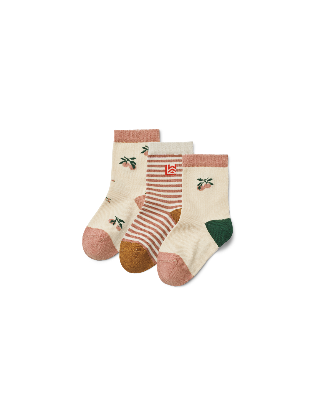 Liewood - skarpetki dziecięce 3-pak Silas Peach Sea Shell Liewood - skarpetki dziecięce 3-pak Silas Peach Sea Shell