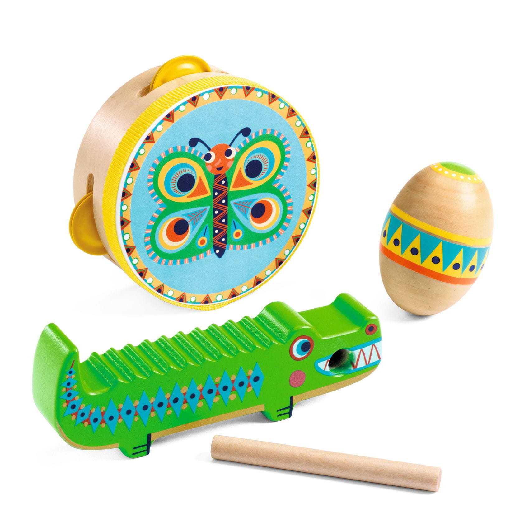 Djeco - zestaw 3 instrumentów perkusyjnych dla dzieci 