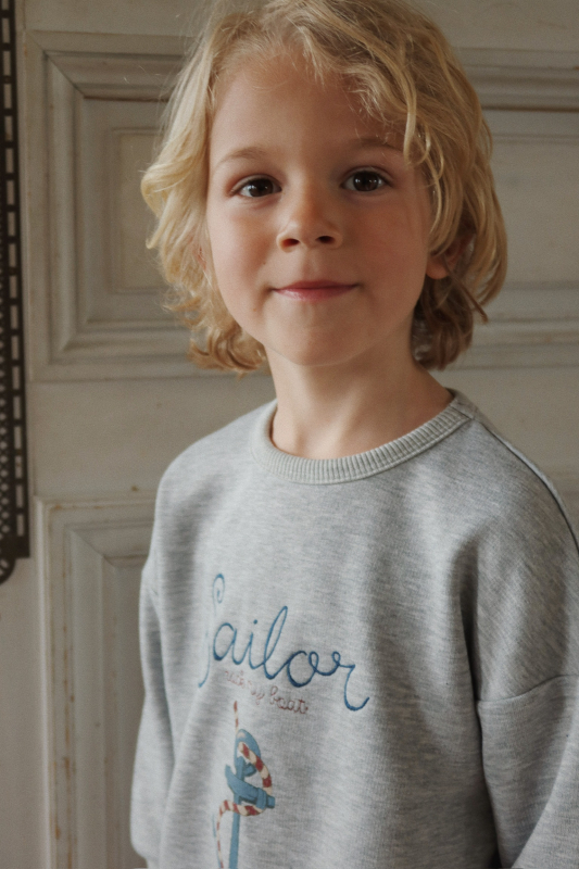 Konges Sløjd – stylizacja chłopięca Grey Melange Sailor