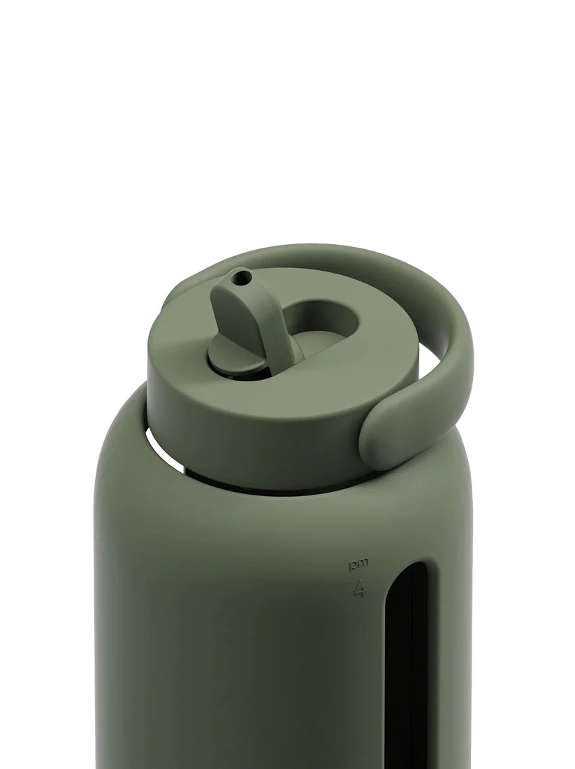 Bink - szczelna szklana butelka Bink Day 800 ml + Flip Cap Moss