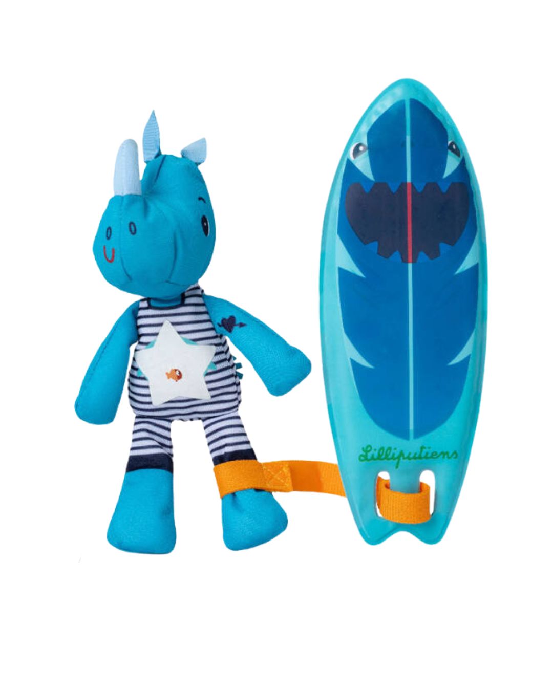 Lilliputiens - przytulanka do kąpieli dla dzieci surfer Nosorożec Marius