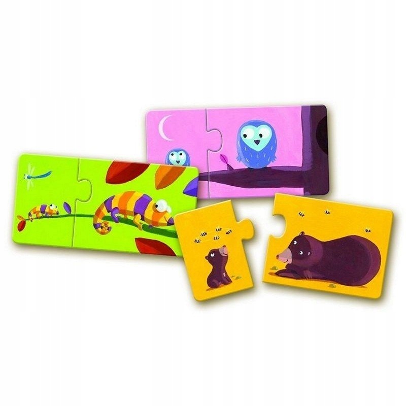 Djeco - puzzle dla dwulatka duo Łączenie mam i dzieci