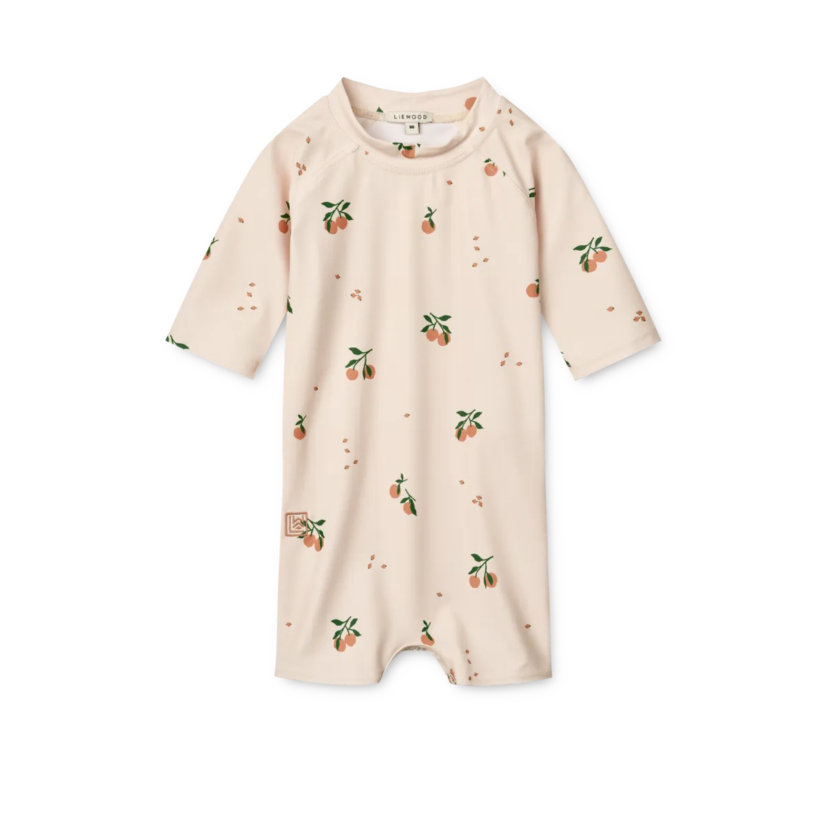 Liewood - kombinezon kąpielowy na krótki rękaw UV Thor Baby peach sea shell