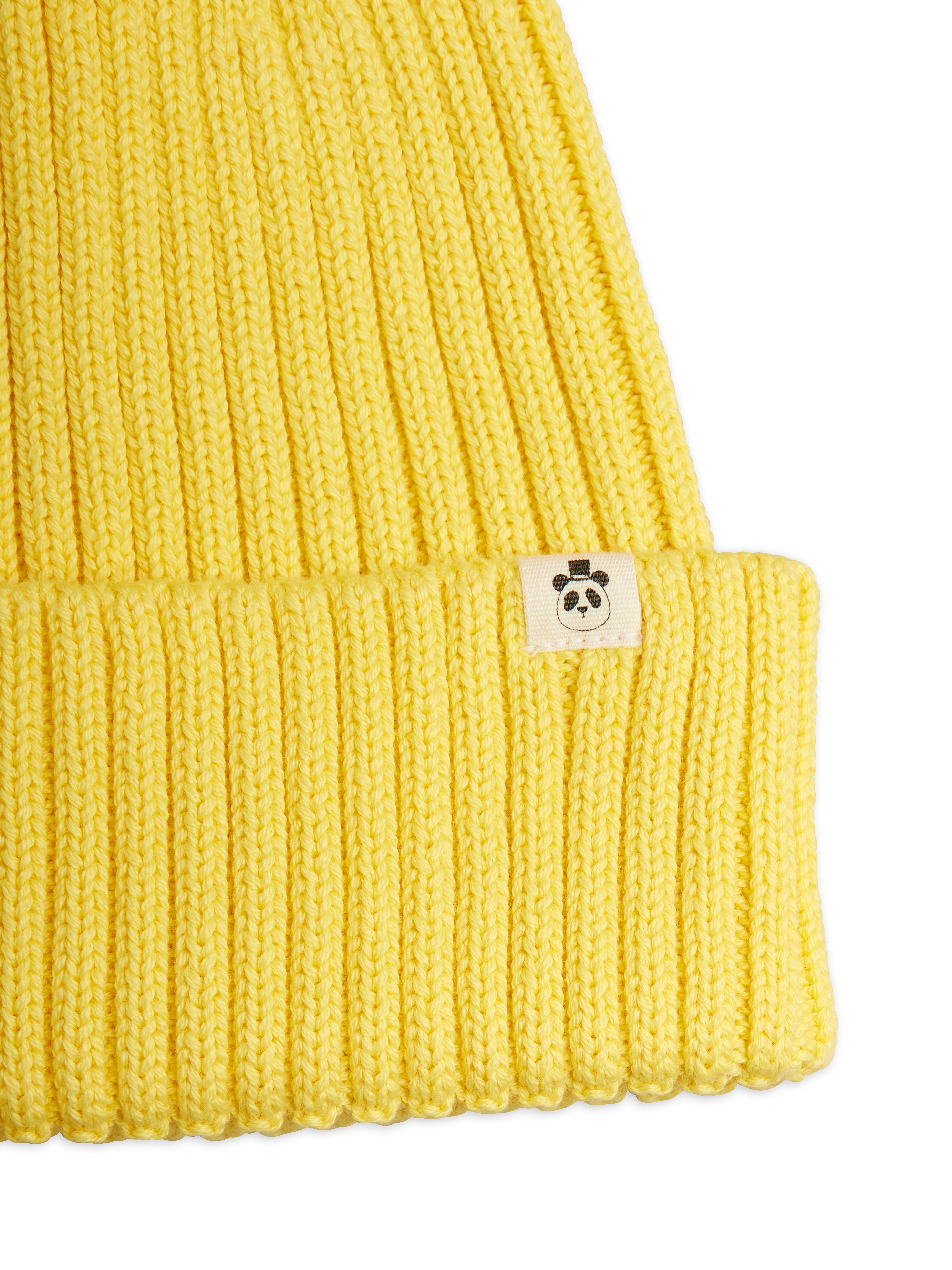 Mini Rodini - bawełniana czapka beanie żółta