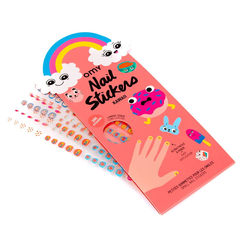 Omy - naklejki na paznokcie dla dzieci Kawaii 200 sztuk
