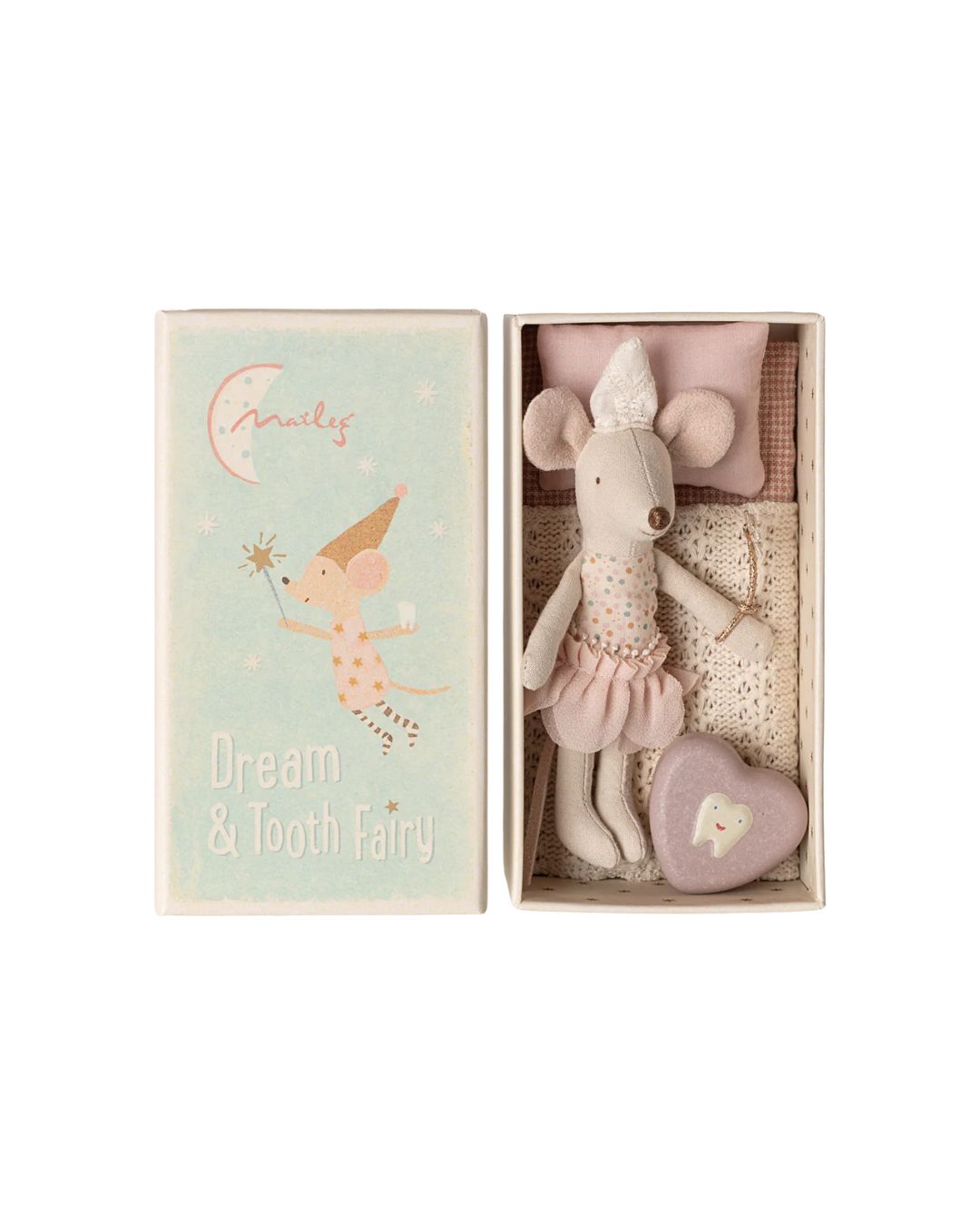 Maileg - myszka Wróżka Zębuszka Mała Siostrzyczka w pudełku zapałek Maileg - myszka Wróżka Zębuszka Mała Siostrzyczka w pudełku zapałek