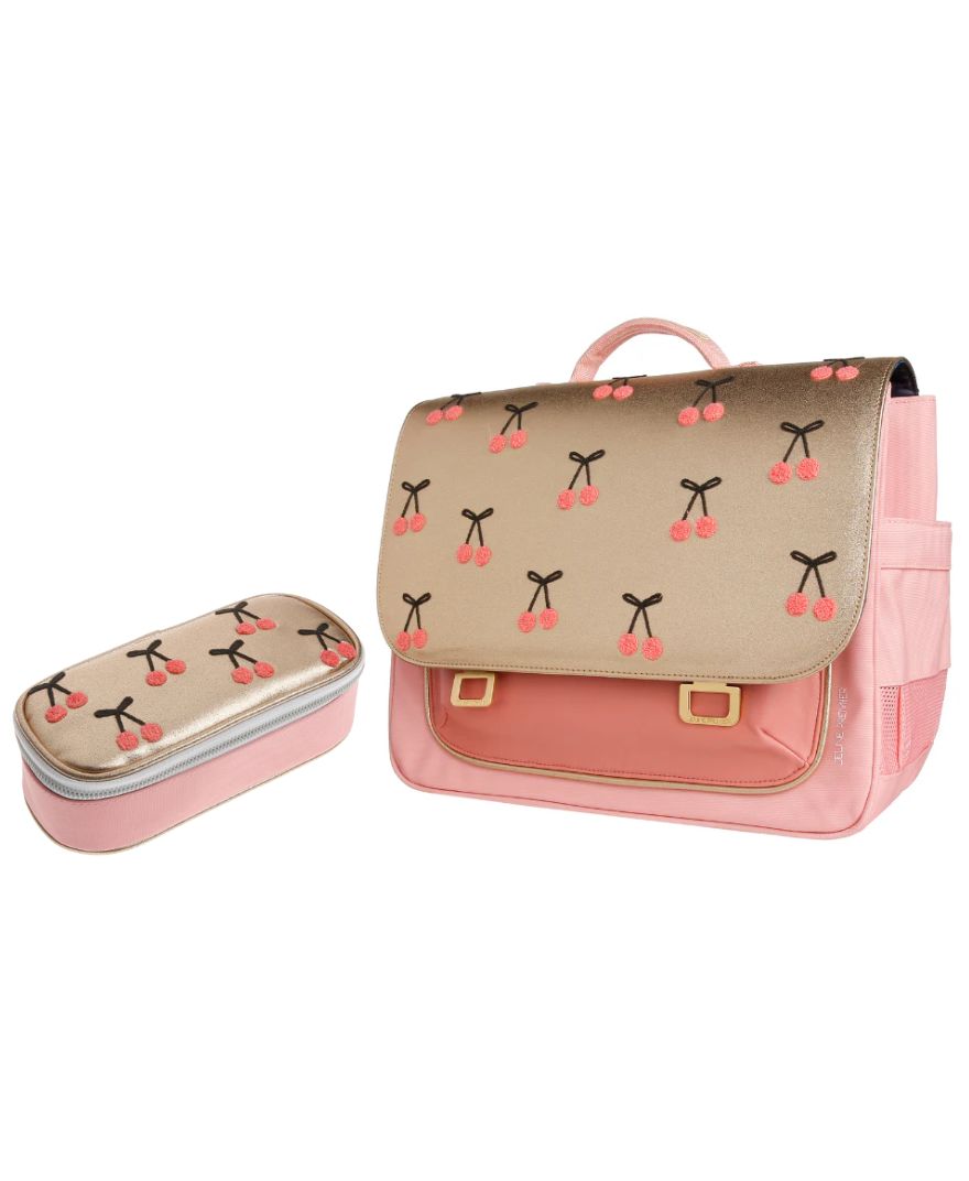 Jeune Premier - zestaw szkolny dziewczęcy It Bag Midi Cherry Pompon
