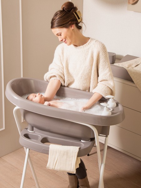 Bébé-jou - wanienka z termometrem Thermo Chalk Brown Bébé-jou - wanienka z termometrem Thermo Chalk Brown